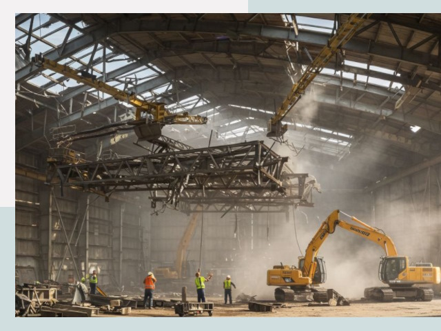 Демонтаж ангаров в Саяногорске от 615 руб. за м²