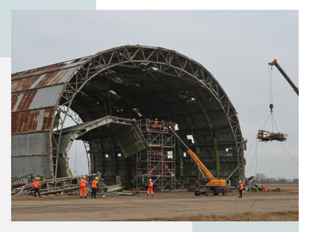 Демонтаж ангаров в Саяногорске