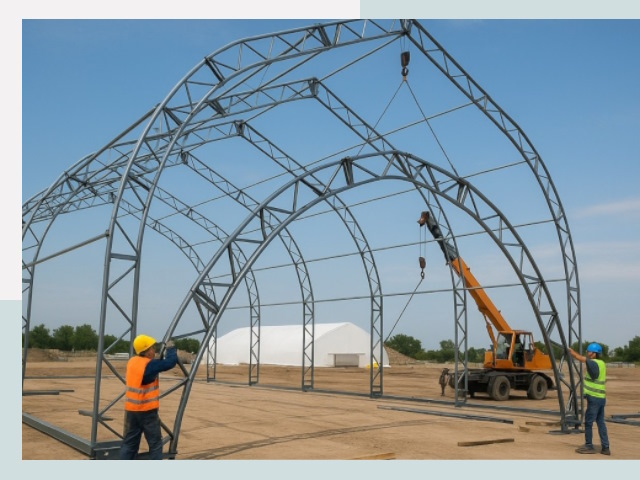 Монтаж ангаров в Саяногорске от 615 руб. - Надежно и быстро